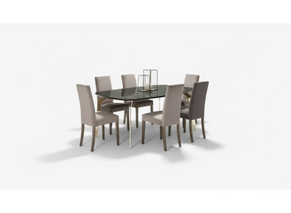 Luxus Set Esszimmer Esstisch Stuhl XL Tisch Tische Stühle Holz Design 7 tlg Neu