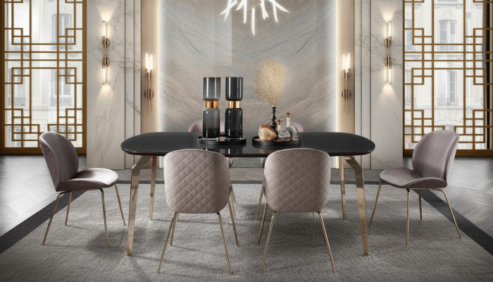 Garnitur Tisch Tische Luxus Holz Möbel Neu Esszimmer Gruppe Komplett Set 7tlg