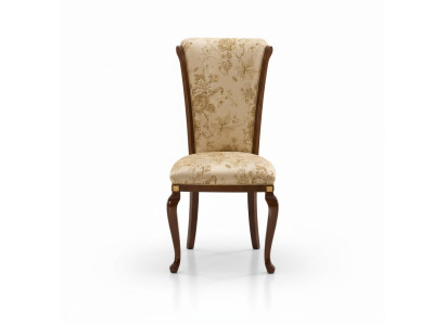 Stuhl Holz Braun Italienische Möbel Polster Wohnzimmer Lehn Stühle Luxus Sessel