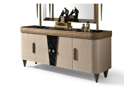 Kommode Anrichte Sideboard Beige Sideboards Massivholz Schrank Möbel Kommoden