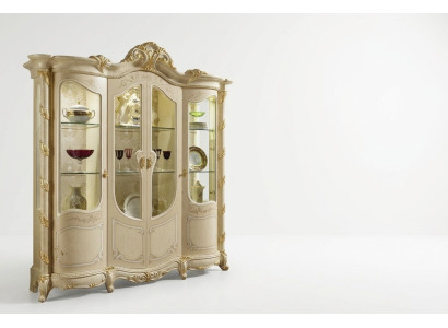 Schrank Vitrine Esszimmer Anrichte Holz Schränke Möbel Wohnzimmer Anrichte Glas