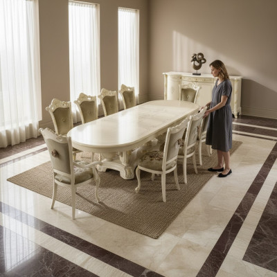 Holz Möbel aus Italien Esszimmer Tische Einrichtung Esstisch Luxus Tisch Massiv