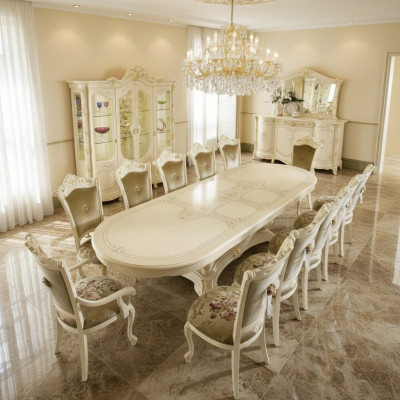 Holz Möbel aus Italien Esszimmer Tische Einrichtung Esstisch Luxus Tisch Massiv