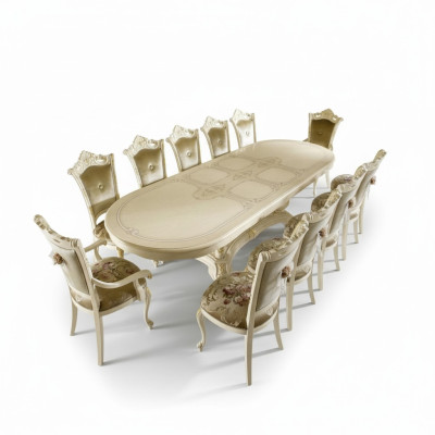 Holz Möbel aus Italien Esszimmer Tische Einrichtung Esstisch Luxus Tisch Massiv