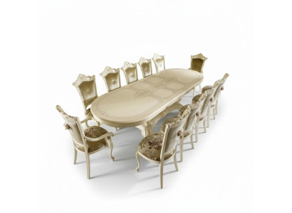 Holz Möbel aus Italien Esszimmer Tische Einrichtung Esstisch Luxus Tisch Massiv