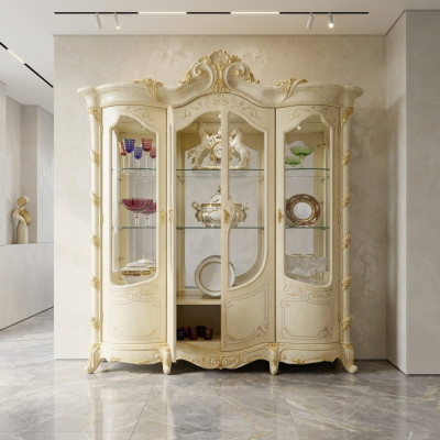 Wohnzimmer Schau Schränke Italienische Möbel Vitrine Glas Schrank Vitrinen Neu