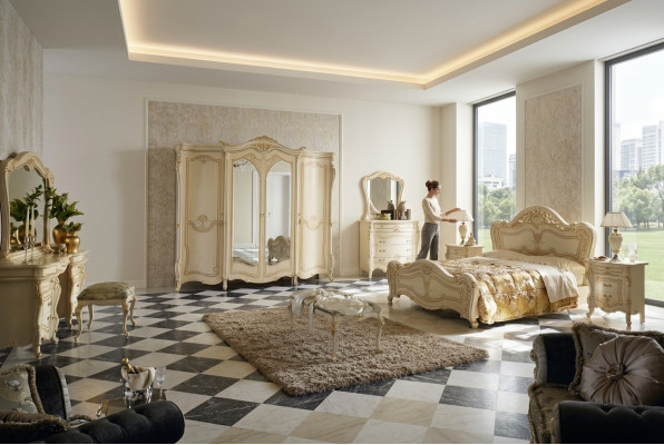 Unvergleichliches klassisches 10-teiliges italienisches Schlafzimmer-Set