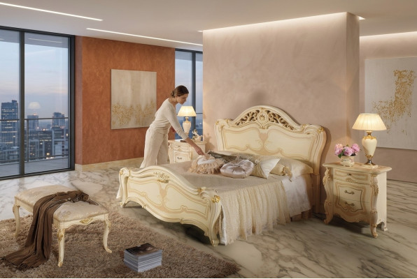 Bett Holz Schlafzimmer Set Möbel Modern Luxury Betten Neu 2x Nachttisch 3 tlg