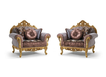 Art déco Design Sessel Textil Wohnzimmer Lounge Neu Luxus Design Möbel Stühle