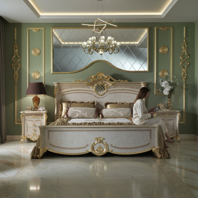 Bett Schlafzimmer Betten Doppelbett Bettrahmen Hotel Design Polster Luxus Möbel