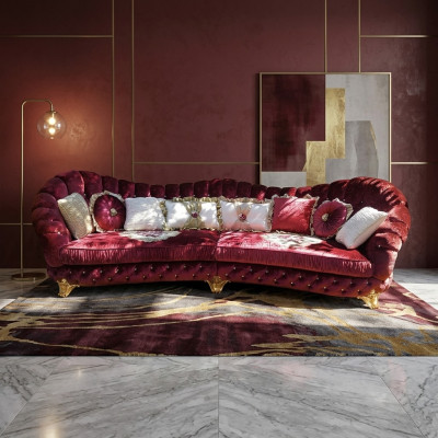 Eckcouch Polster Sofa Couchen Sitz Möbel Eckgarnitur Sofas Wohnlandschaft Runde