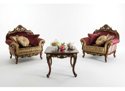 Garnitur Stuhl Stühle Relax Gruppe Neu Lounge Design Sessel Holz Club 2x Set Neu