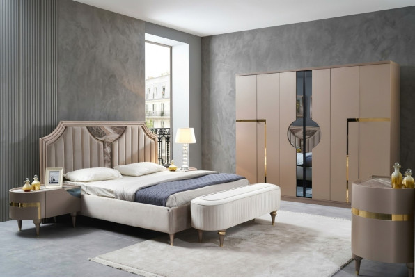 Möbel Modern Luxus Betten Neu Bett 2x Nachttisch 3 tlg. Schlafzimmer Set Design