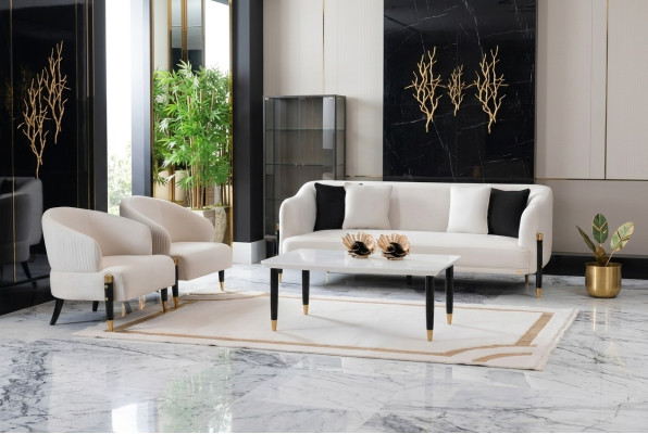Sofagarnitur 3+1+1 Sitzer Set Design Sofa Neu Polster Couchen Couch Garnitur Neu