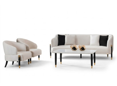 Sofagarnitur 3+1+1 Sitzer Set Design Sofa Neu Polster Couchen Couch Garnitur Neu