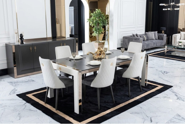Tisch Massiv Holz Möbel aus Italien Esszimmer Tische Einrichtung Esstisch Luxus
