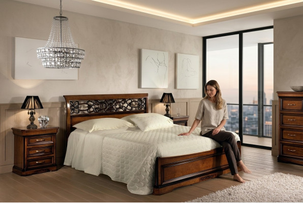 Bett Möbel für Schlafzimmer Doppelbett Holzbett Designbett Vaccari cav giovanni
