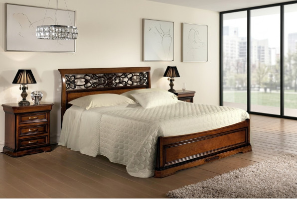 Bett Möbel für Schlafzimmer Doppelbett Holzbett Designbett Vaccari cav giovanni