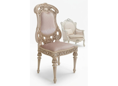 Esszimmer Stühle Holz Luxus Sessel Stuhl Weiß Wohnzimmer Italienische Möbel Neu