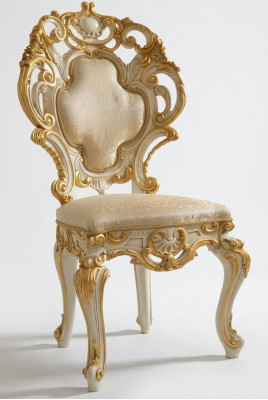 Esszimmer Stühle Holz Luxus Sessel Stuhl Weiß Stühle Wohnzimmer Möbel Barock Neu