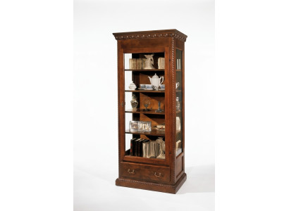 Möbel Massive Holz Vitrinen Glas Schrank Echtholz Anrichte Vitrine Wohnzimmer