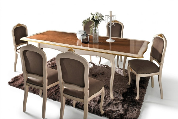 Barock Antik Stil Esstisch Tisch Echtes Holz Klassische Design Tische Italien