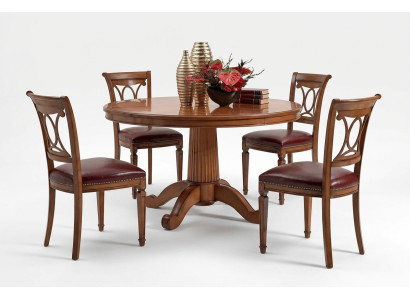 Garnitur 4x Stühle Art déco Polster Design Neu Holz Ess Stuhl Zimmer Set Sitz