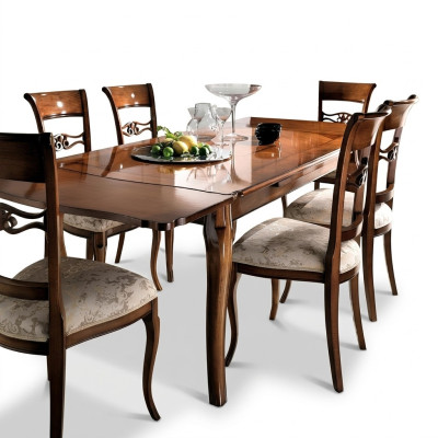 Moderner Tisch Esszimmer Schiebetisch Design Naturholz Esstisch Echtholz Möbel