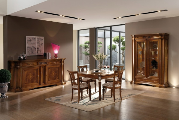 Luxus Set Esszimmer Esstisch Stuhl XXL Tisch Tische Stühle Holz Design 7 tlg Neu