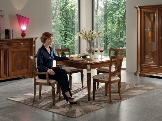 Luxus Esstisch Ausziehbarer Tisch Holz Tische Modern Esszimmer Design Italien