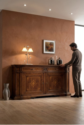Luxus Kommode Hoch Schrank Kommoden Sidebaord Schränke Holz Braun Italien Möbel