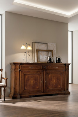 Luxus Kommode Hoch Schrank Kommoden Sidebaord Schränke Holz Braun Italien Möbel