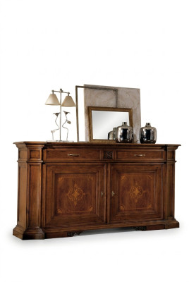 Luxus Kommode Hoch Schrank Kommoden Sidebaord Schränke Holz Braun Italien Möbel