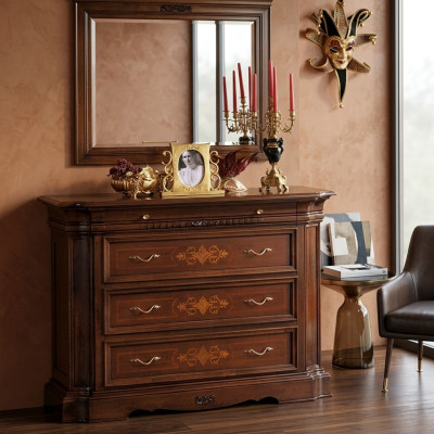 Sideboard Anrichte Kommode 4 Schubladen holz Schubladenschrank Anrichte Kommoden