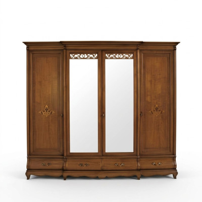 Kleiderschrank Set Holz Schrank Schlafzimmer Massivholz Möbel Italien Schränke