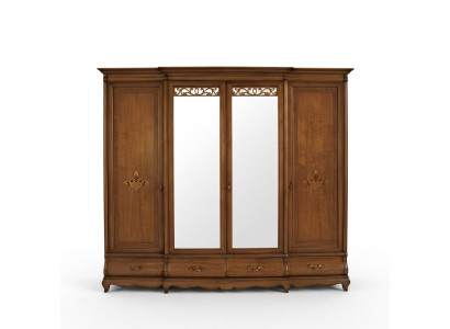 Kleiderschrank Set Holz Schrank Schlafzimmer Massivholz Möbel Italien Schränke