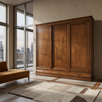 Kleiderschrank Schwebetüren Schrank Echzholz Luxus Schränke Italienische Möbel