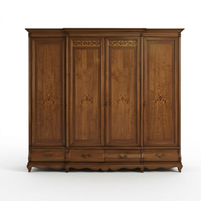 Massiv Holz Kleiderschrank Möbel Schrank Schlafzimmer Schränke Made in Italy Neu