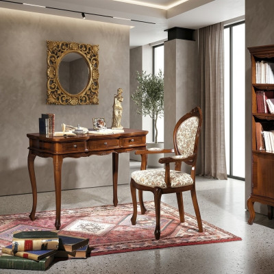 Schreibtisch Sekretär Schreibtische Italienische Möbel Tisch Stuhl Set Büro 2tlg