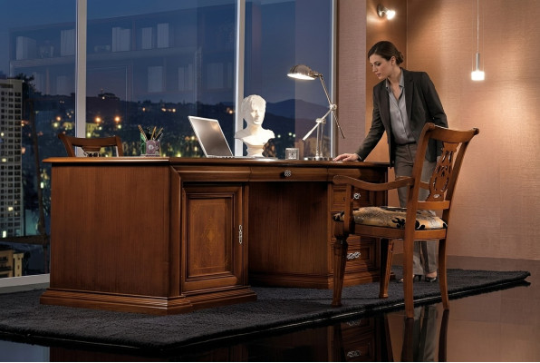 Schreibtisch Stuhl Tische Arbeitszimmer Bürotisch Tisch Massive 2tlg Set Büro
