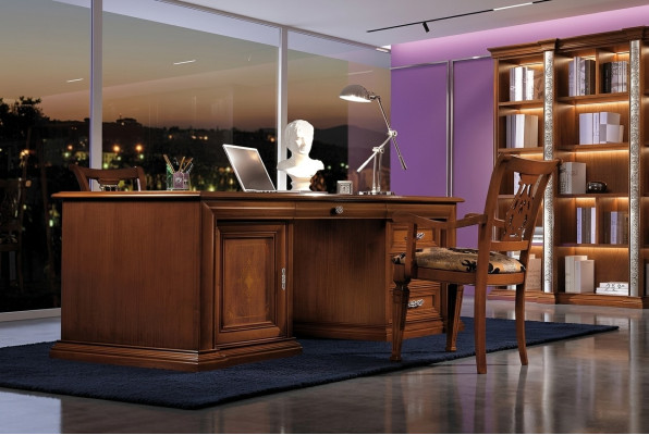 Schreibtisch Stuhl Tische Arbeitszimmer Bürotisch Tisch Massive 2tlg Set Büro