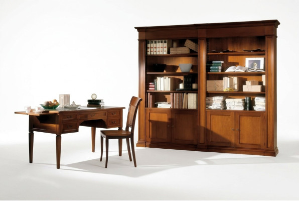Büro Möbel Einrichtung Tisch Arbeitszimmer Bücherregal 2tlg. Set Italien