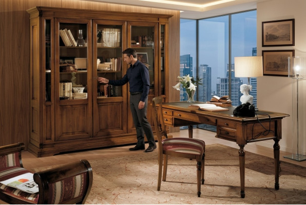 Büro Set Holztisch Stuhl Bücherregal Schreibtisch Regal Schränke 3tlg. Sets Neu