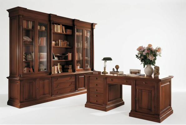 Büro Bücherregal Schrank Holz Büroschrank Regal Schränke Vitrine Italien Möbel
