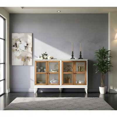 Vitrine Anrichte Retro Stil Wohnzimmer Schrank Kommode Kollektion Vitrinen Neu