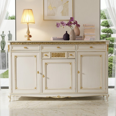 Kommode Anrichte Sideboard Sideboards Massiv Holz Schrank Möbel Kommoden Weiß