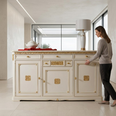 Kommode Anrichte Sideboard Weiß Sideboards Schrank Kommoden Möbel Massiv Holz