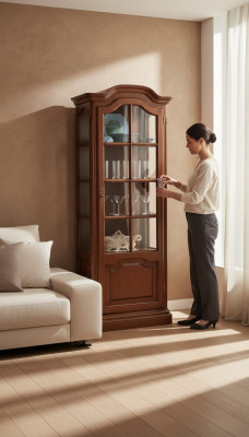 Massivholz Anrichte Wohnzimmer Sideboard Anrichte Vaccari cav giovanni Vitrinen