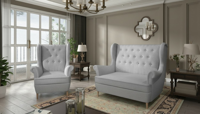 Chesterfield Couch Polster 2+1 Sitzer Polstermöbel Couchen Sofagarnitur Sofas