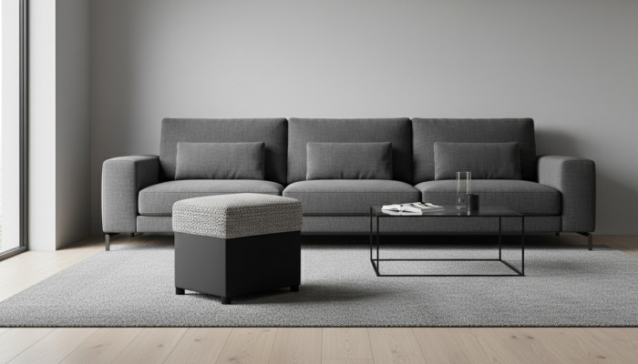 Hocker Sofa Pouf Polster Beistellhocker Fußhocker Ottomane Möbelhocker